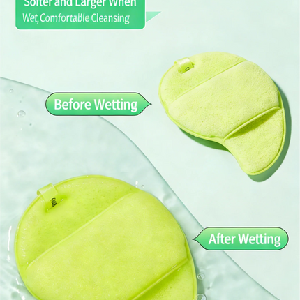 GECOMO Soft Thickened Facial Cleansing Puff Foaming Sponge for Deep Cleaning Gentle Face Wash Sponge