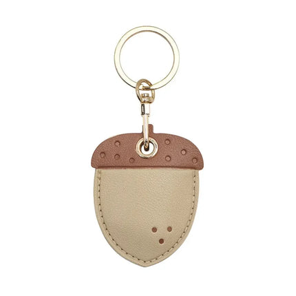 Leather Strawberry Lemon Keychain Case Holder Fashion Women Car Key Ring Charm Bag Car Pendant Gift Anti-lost Pet Dog Cat Collar