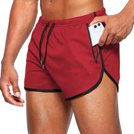 Men's new beach shorts running shorts 3-inch quick drying fitness running fashionable fitness shorts