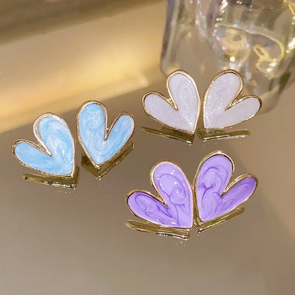 Heart Pearl Drop Earrings / Boucles Oreilles Pendantes Cœur Perle