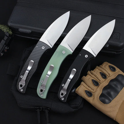 C263 Pocket Folding Knife G10 Handle EDC Flipper Knives Multi Outdoor Camping Hunting Survival Sharp Knife for Men Jackknife