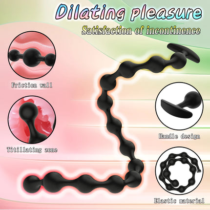 Extra-long Anal Dildo Butt Plug Prostate Massager Adult Gay Anal Beads deeper Stimulation G-spot Clitoral Sex Toys for Men Wome