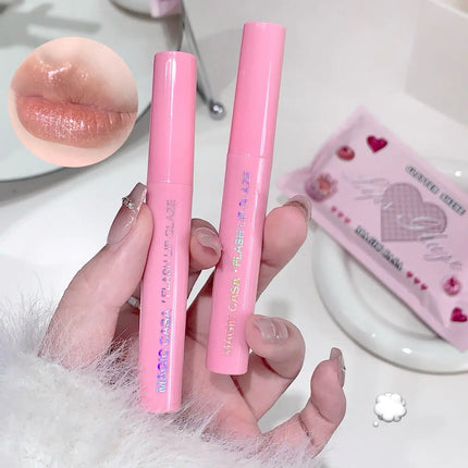 MAGIC CASA Five-Piece Pearl Shimmer Lip Gloss Set Plumping Lip Contour Collection Moisturizing Long-Lasting Lip Color Set