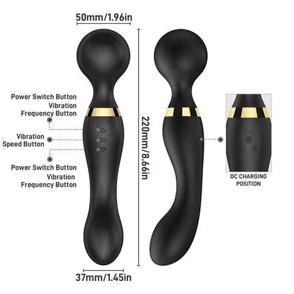 Powerful Huge Head Vibrator for Female Masturbation Orgasm AV Magic Wand Massager Nipple Clitoris Stimulator Sex Toys for Woman