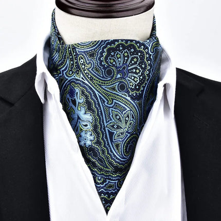 1 Piece Men's Scarf for Spring, Autumn, and Winter, Ascot Retro Floral British Fashion Suit Neck Scarf, Shirt Collar Scarf, Warm