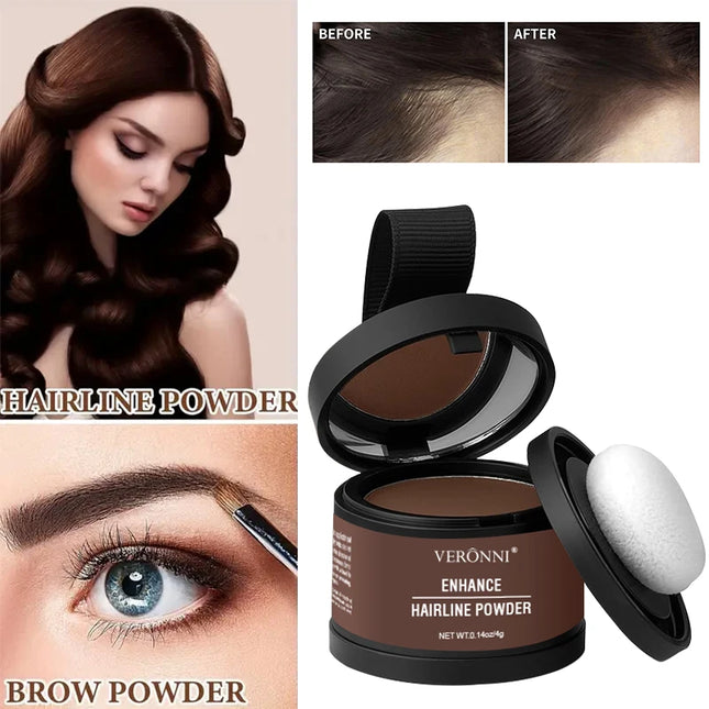 VERONNI Hairline Powder Hairline Shadow Powder Makeup Hair Concealer Forehead Filling Natural Cover Unisex Hair Loss Product
