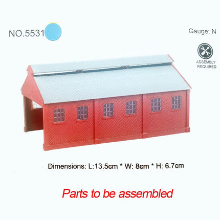 N Scale Model building kit Dwelling House 1:160 American Courtyard architecture Model Train Railway Layout DIY Material Diorama