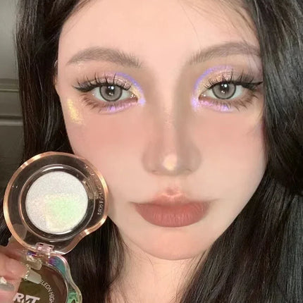 RMT Chameleon Highlight Pink Purple Fine Powder Cream Blusher Shiny ROMATIC Face Brighten High Gloss Integrated Plate Makeup