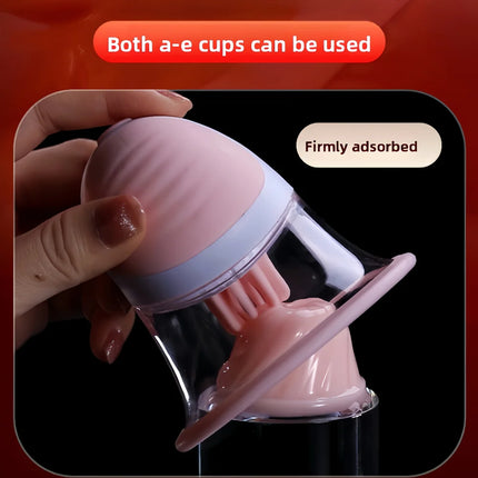 Breast Enlargement Suction Vibrator Rotating  Tongue Licking Vacuum Pump chest Massager Nipple Stimulation Masturbator Sex