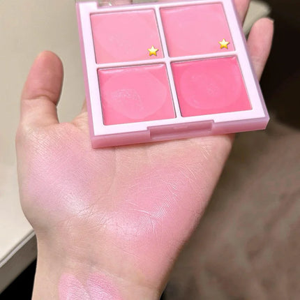 Multi-Purpose Creamy Blush Waterproof Moisturizing Highlighter Mud Cream Cheek Eyes Watery Peach Rouge Contour Tint Cosmetics