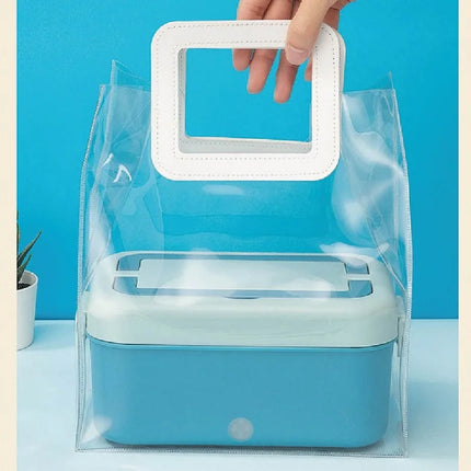 12V/220V Car Electric Lunch Box Portable Food Heater Office 304 Stainless Steel Water Free Water Lunch Box Insulated Box 1000ml