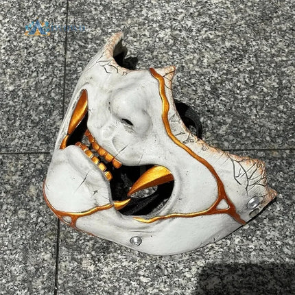 Game Ghost of Yotei Atsu Mask Cosplay Props Half Face Samurai Mask Halloween Party Carnival Decoration For Men Women Accessories