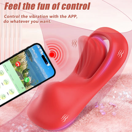 APP Remote Control Vibrators Clitoral Butterfly Vibrator Rose Toy G Spot Dildo Vagina Stimulator with Tongue Licking Sex Machine