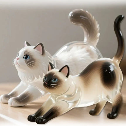 New Cat Hair Storage Keychain Bag Pendant Transparent Pet Fur Keepsake Capsule Souvenir Collection Gift Decoration Accessories