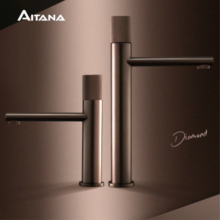 Brass Black Bathroom Faucet Round Hand Washing Toilet Table Under High-End Hotel Hot and Cold Faucet
