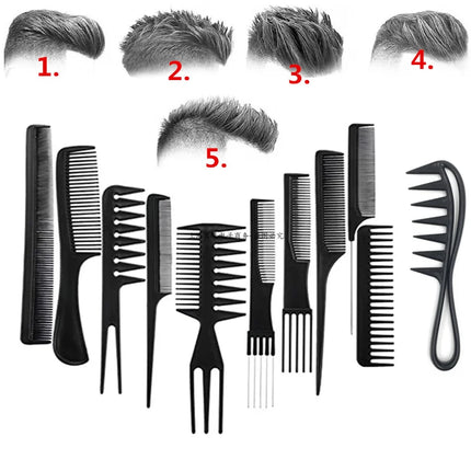 Anti-Static Black Plastic Hairbrush for Men & Women Salon Professional Hairdressing Styling Tool