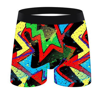 10Pcs Men'S Underwear Soft Comfortable Loose Skin-Friendly Men'S Long Boxers Briefs Trendy Colorful Fashionable Men'S Pants