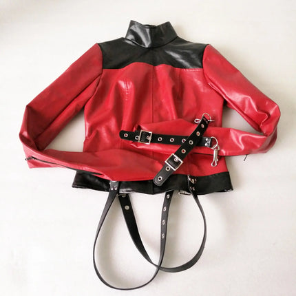 Manyjoy Faux Leather Adjustable Straitjacket SM Restraint Harness Adult Play Straight Jacket Slave Erotic Costume Sex Toys Women