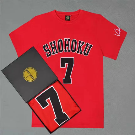 Cotton Shohoku Jersey Tshirt Sakuragi Mitsui Miyagi Basketball Shirt Anime Cosplay Uniform Tee for Men Women Fans