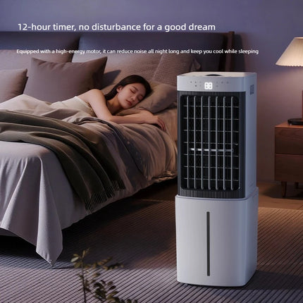 New Mini Air Conditioner Fan Cooling for Whole Room Mobile with Ice Crystals Voice Control Quiet Detachable Filter Air Cooler
