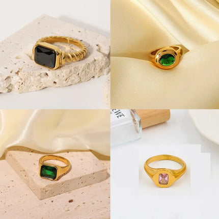 Waterproof Stainless Steel Ring for Women Non-fading Heart Ring Stylish Metal Rings Simple New Jewelry Wholesale Dropshipping