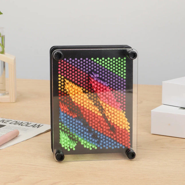 1pc-Creative Hand Model 3D Multi-variable Needle Painting Rainbow, Plastic Square Hand Print Hand Model Office Decoration