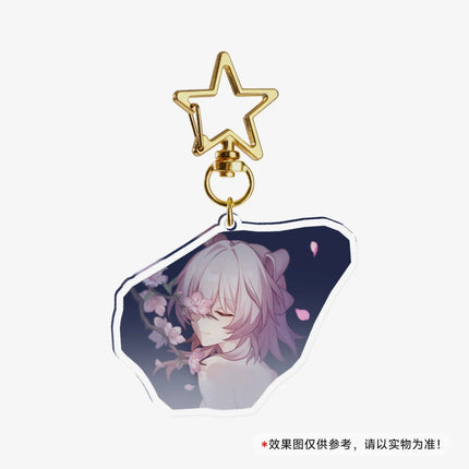 Game Honkai Star Acrylic Keychains Stand Cyrene DanHeng Evernight Cerydra Castorice Phainon Figure Pendant Car Key Chain Gifts