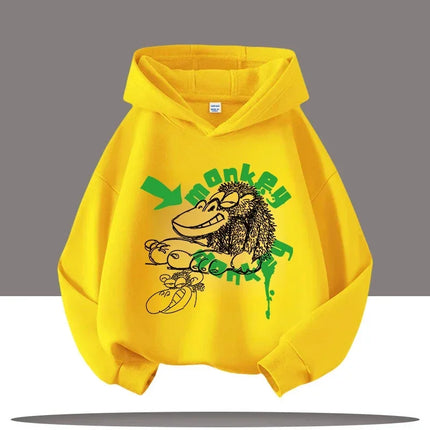 Autumn Winter Skateboard Cool Print Children's Hoodie Warm Pullover Girl Casual Top Kid Casual Clothes Boy Sportswear Sweatshirt