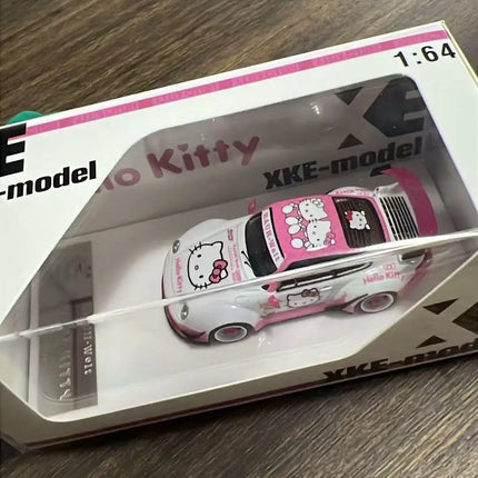 Xke 1:64 Scale Car Model Porsche 964 993 Hello Kitty Rwb Alloy Car Model Limited Edition Model