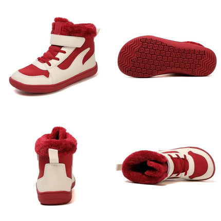 Kids Wide Toe Barefoot Snow Boots | Boys/Girls Winter Minimalist Sneakers | Girls Boys Warm Boot Toddler Little Big Kids