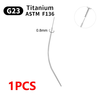 1/10PCS G23 Titanium Puncture Needle Guide Belly Lip Ear Eyebrow Tools Insertion Pin Taper Piercing Stretching Tool Accessory