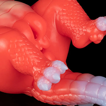 YOCY 6629 Orange Dragon Dual Channel Male Masturbator FURRY Stroker Pocket Pussy Sex Toy For Fetish Adult 18+