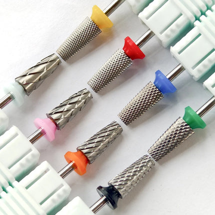 Tapered Barrel Nail Drill Bits Carbide Nails Grinding Head Milling Cutter 4XC Hard Soft Gel Removal Polishing DIY Tools