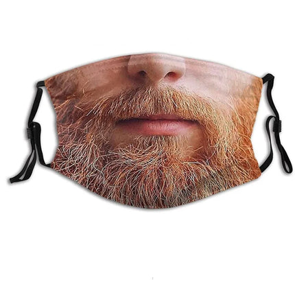 Personalized Social Funny 3D Facial Expression Masks Women Men Prom Party Ride Breathable Mouth Face Mask Creative Printed Masks