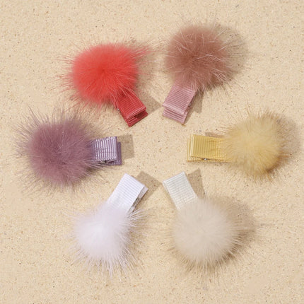 Popular Fashion Baby Girls Hair Clips Solid Plush Hairpins for Children Seamless Hair Grips for Kids Baby Hair Accessories