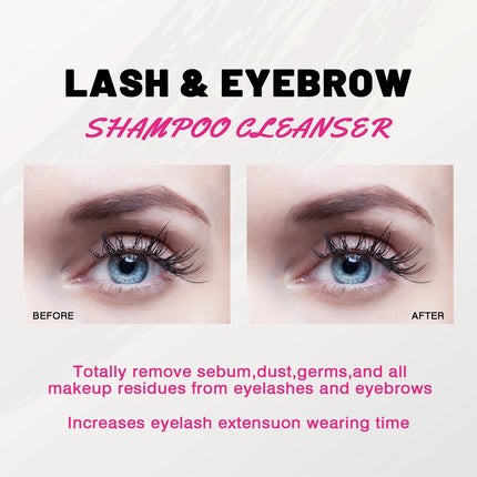 50ml Gentle Eyelash Cleansing Mousse - Rich Foam - Eyelash Care Shampoo - Non-irritating, Safe, False Eyelash Glue Remover