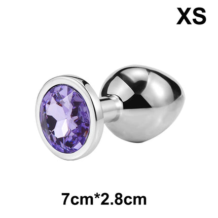 Metal Anal Plug Butt Diamond Plug Sexy Toy Gem Base Beginner Butt SM Toys For Women Men Couples Adult Game Anal Adult Products