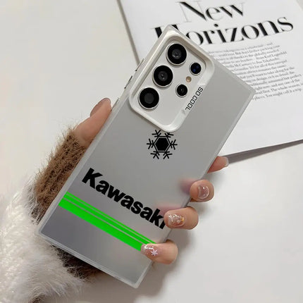 Maisto K_kawasakiES Phone Case For Samsung Galaxy S25 Edge S24 S23 S22 S21 S20 Ultra Silicone Colorful Silver Phone Case