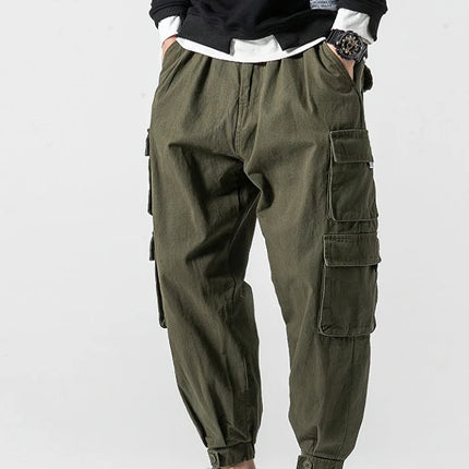 Korean Streetwear Cargo Jogger Pants Men Joggeing Loose Casual Sport Ankle-Lenght Trousers Fashion Sweatpants Male