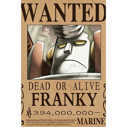 One Piece Wanted Poster Canvas Painting Print Picture Wall Art Bounty Anime Wall Bedroom Mural Luffy Zoro  Living Home Decor