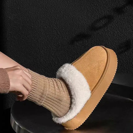 Women's Fur Snow Slippers Winter Fashion Home Plush Shoes EVA Light  Living Room Shoes Popular European And American Snow Boots