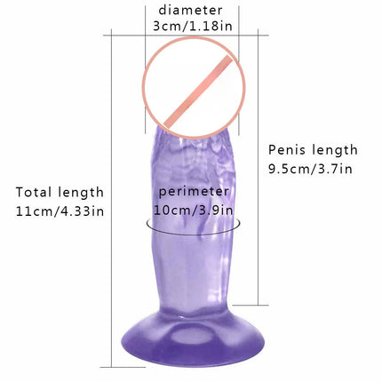 Mini Soft Dildos Small Artificial Sucker Cup Penis Vagina Anal Plug Sex Toys For adult Masturbator Prostate Stimulator Sex Toys