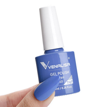 #758 Milky White Venalisa Nail Gel Polish Pearl Color Fall Nails TPO Free Long Wear Diamond Top Soak Off UV LED Gel Nail 7.5ml
