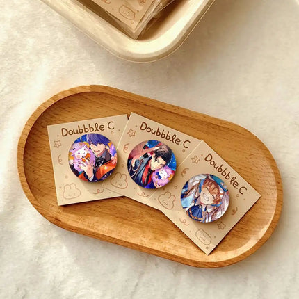 Game Peripheral Obey Me Badges Badges Cartoon Round Brooches On Backpack Jacket Acrylic Button Pins Collection Gifts