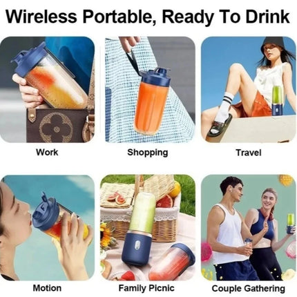 New 400ML Fruit Electric Juicer Food Milkshake Mixer Machine Portable Juicer Maker Double Cup Multifunction Household Blender