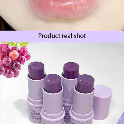 Cappuvini Grape Lip Balm Solid Color Moisturizing Hydrating Students Affordable Lip Care Autumn and Winter Anti-Cracking Essential