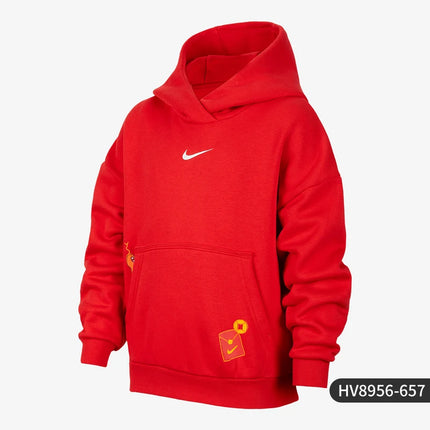 Nike Official Genuine Sportswear Club Big Kids Fleece Hoodie HV8956-657