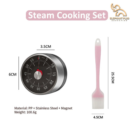 Visible Mechanical Timer, 60-Minute Countdown Clock, Time Manager for Kitchen Baking and Classroom Use – No Power Required