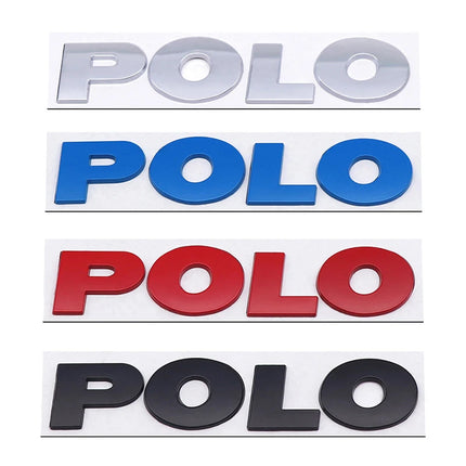 3D Metal Rear Trunk Sticker Car Styling Auto Body Side Fender Badge For Volkswagen VW Polo Letters Emblem Logo Decal Accessories