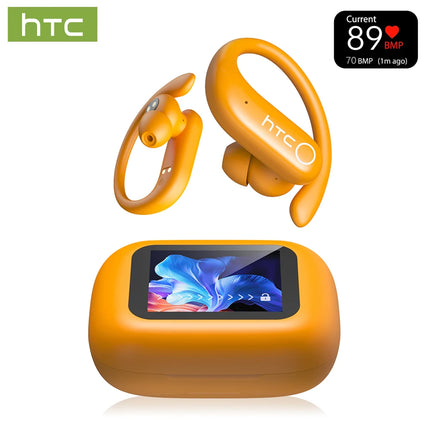 HTC NE61 Bluetooth Earphones Noise Reduction Sports Wireless Headphones AI Translator Heart Rate Monitor Earbuds